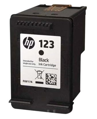 HP 123 Black Original ink Advantage Cartridge - F6V17AE 123