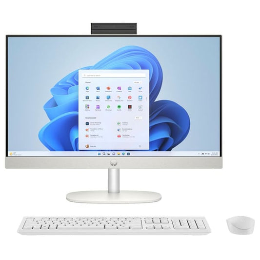 HP All-in-One (2024) Desktop – AMD Ryzen 7-7730U / 23.8inch FHD / 512GB SSD / 16GB RAM / Shared AMD Radeon Graphics / Windows 11 Home / English & Arabic Keyboard / Shell White / Middle East Version – [24-CR0013NE]